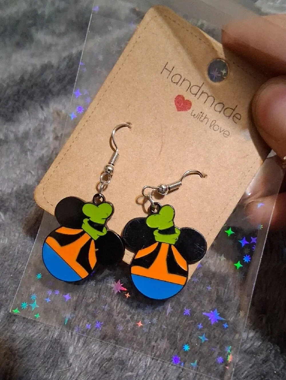 $8 Each Or Bundle 5/$20 Handmade Kids Goofy Inspired Mickey Shaped Earrings